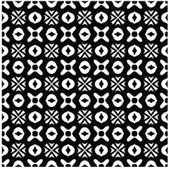 Seamless vector pattern in geometric ornamental style. Black pattern.