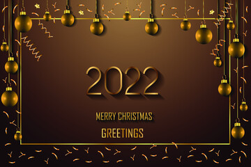 2022 Merry Christmas background for your seasonal invitations, festival posters, greetings cards.