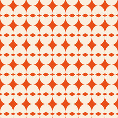 RETRO trendy seamless pattern with fuchsia orange and offwhite repeat pattern print background