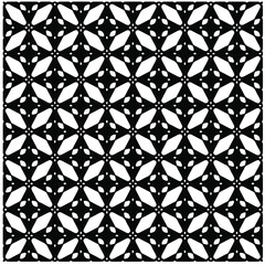 Seamless vector pattern in geometric ornamental style. Black  pattern.