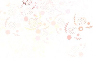 Light Red vector natural background with flowers, roses.