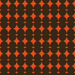 RETRO trendy seamless pattern with Brown orange repeat pattern print background