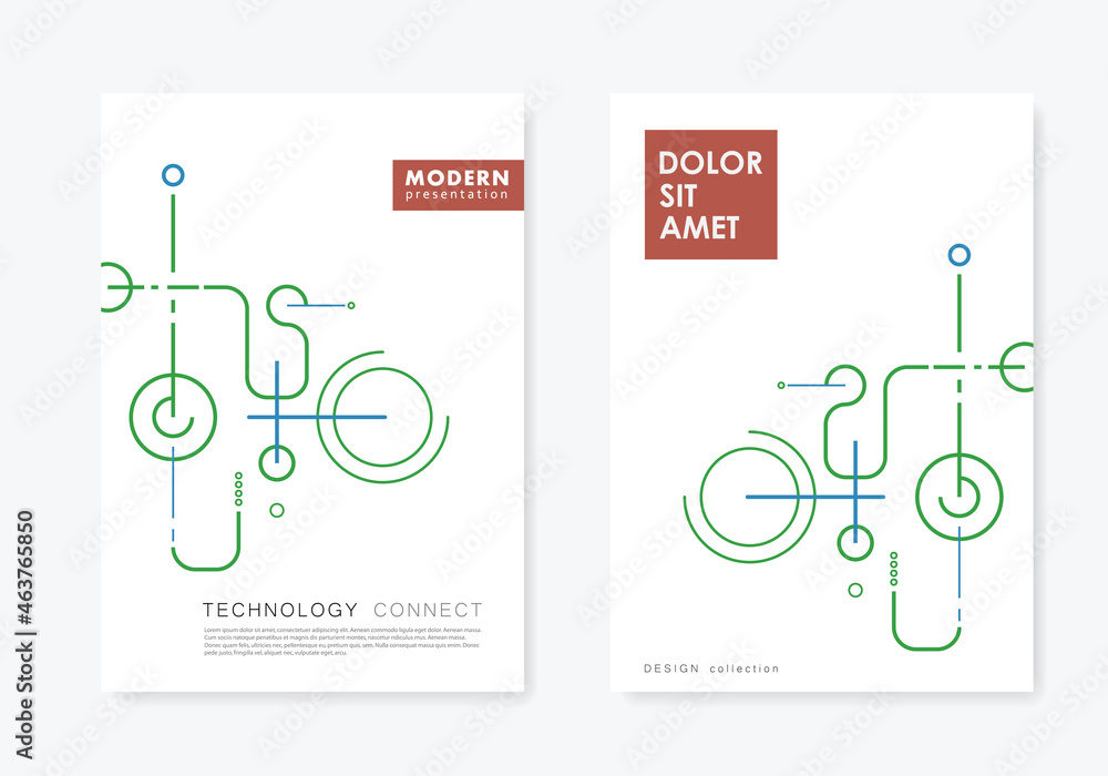 Poster digital geometric data network elements. vector abstract background