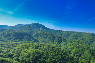 Obraz premium Kyushu Kuju mountain landscape