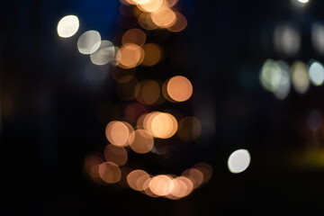 Fototapeta premium Christmas background. Festive elegant abstract background with bokeh lights and stars