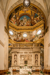 View at the Interior of Basilica of Santa Casa (Holy House) in Loreto, Italy - 463767685