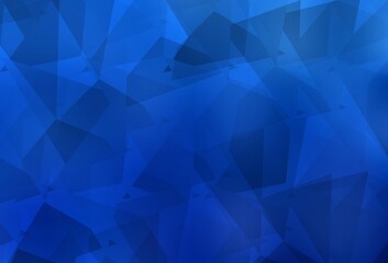 Fototapeta premium Light BLUE vector backdrop with polygonal shapes.