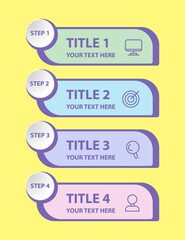Infographics template for business presentation. Vector color illustration.