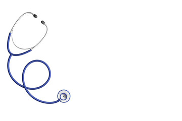 Medical stethoscope on white background. 3d rendered illustration.