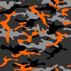 
Camouflage seamless pattern. Military texture of stains. Abstract background. Print on fabric and clothing. Vector illustration