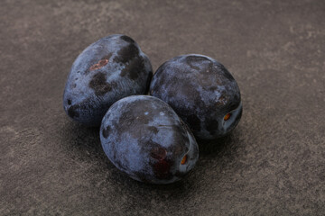 Ripe sweet and tasty plum