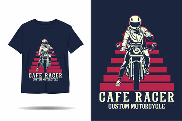 Cafe racer custom motorcycle t shirt design
