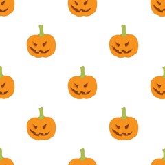 Halloween pumpkin pattern seamless background texture repeat wallpaper geometric vector