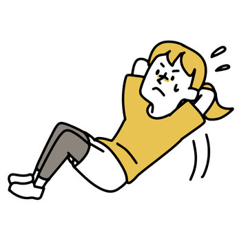 recommend clip art: 腹筋運動をしている女性