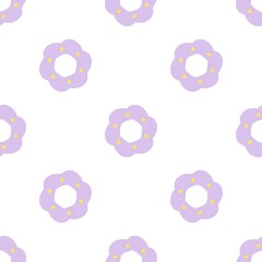 Fototapeta na wymiar Lilac abstract circle pattern seamless background texture repeat wallpaper geometric vector