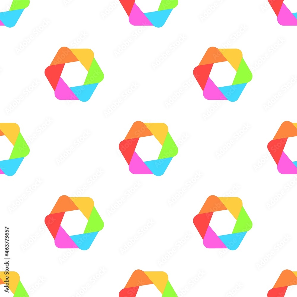 Poster multicolored abstract circle pattern seamless background texture repeat wallpaper geometric vector