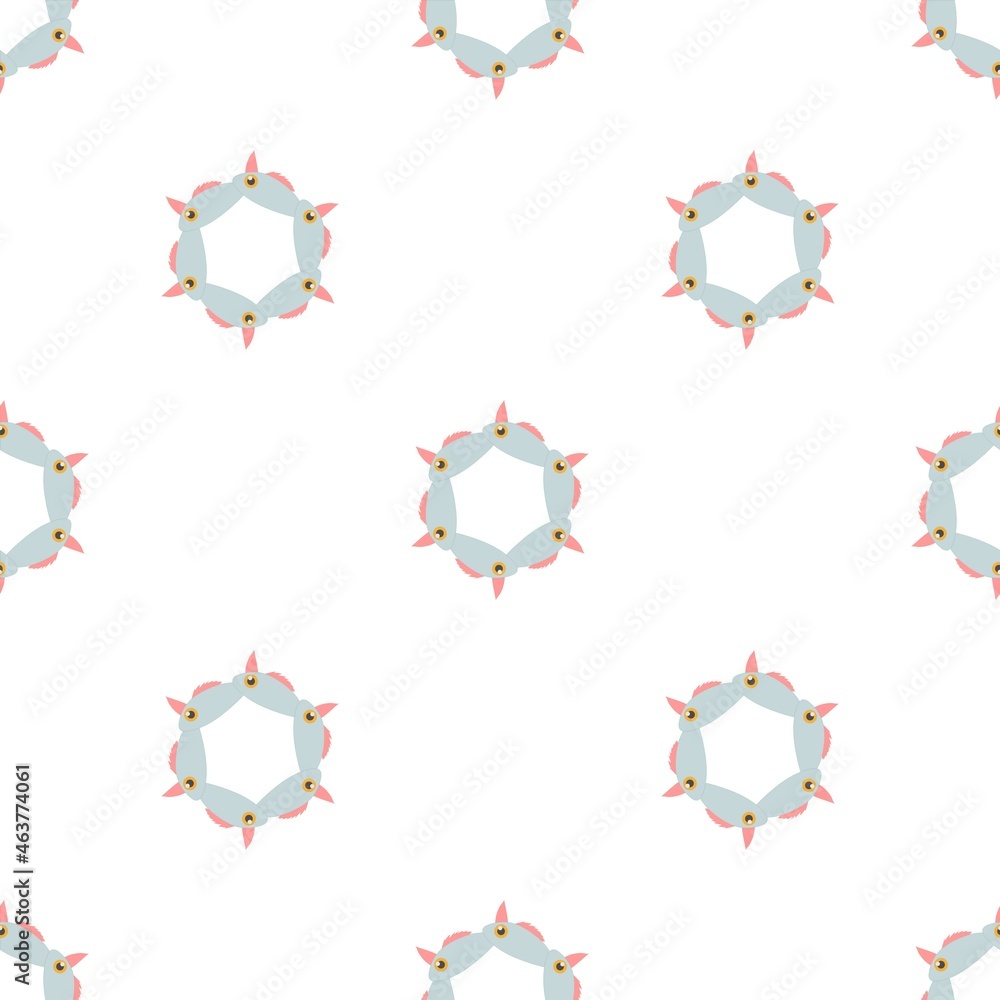 Poster light blue abstract circle pattern seamless background texture repeat wallpaper geometric vector