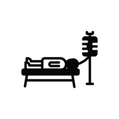 Black solid icon for glucose