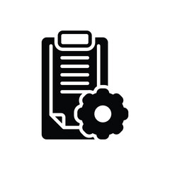 Black solid icon for mandate