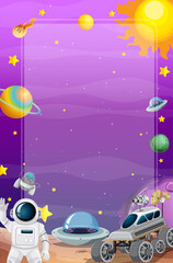 A banner outer space scence background