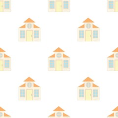 House with a mansard pattern seamless background texture repeat wallpaper geometric vector