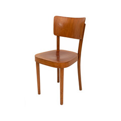 old wooden chair on white background