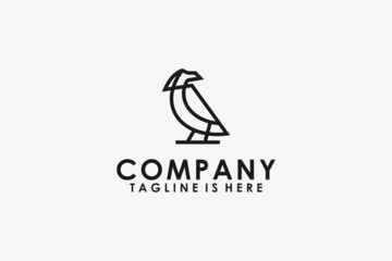 Raven Logo Design Icon Template