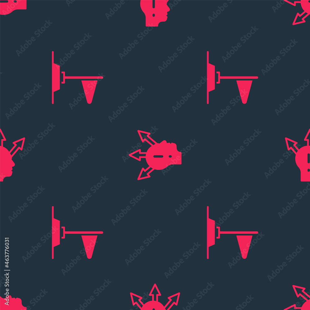 Poster set flag and project team base on seamless pattern. vector