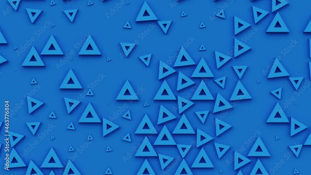 Poster triangular moving geometric pattern, triangle polygon shapes seamless looping 3d animation, arrow co
