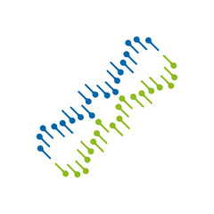 DNA Chromosome science genetic logo design
