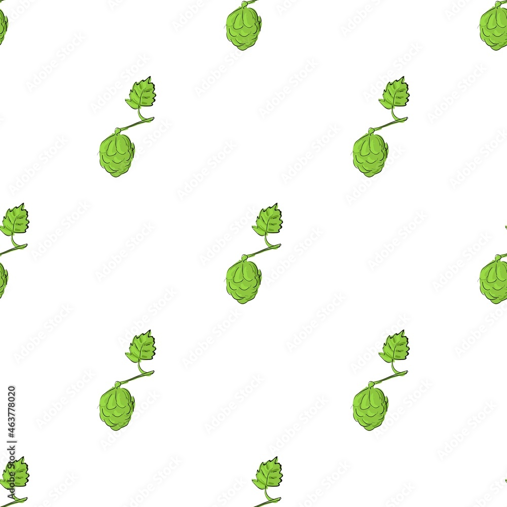 Poster hops pattern seamless background texture repeat wallpaper geometric vector
