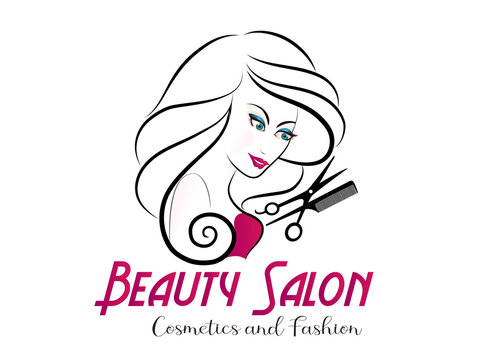 Face of pretty woman silhouette logo vector image design salon cosmetics spa massage concepts business id card sketch icon template