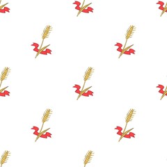 Wheat pattern seamless background texture repeat wallpaper geometric vector