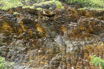 The geological structure shale sedimentary rock.