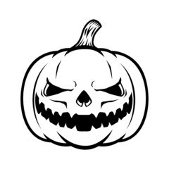 Halloween pumpkin. Design element for poster, card, banner, sign t shirt. Vector illustration