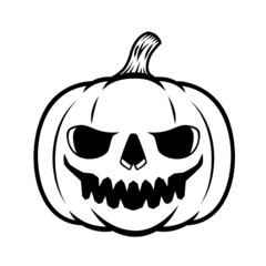 Halloween pumpkin. Design element for poster, card, banner, sign t shirt. Vector illustration