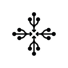 Black solid icon for convergence