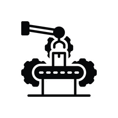 Black solid icon for manufacture