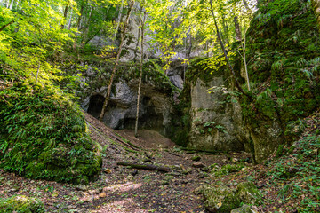 Obraz premium Wonderful autumn hike near Beuron in the Upper Danube Nature Park