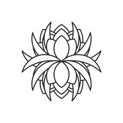 Obraz premium Unique Blooming flower Logo Template