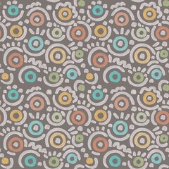 Seamless abstract geometry pattern. Simple background blue, yellow, pink, green and white texture. Digital grey background. Designed for textile fabrics, wrapping paper, background, wallpaper, cover.