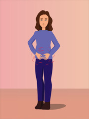Woman with pms