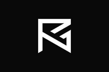 RN logo letter design on luxury background. NR logo monogram initials letter concept. RN icon logo design. NR elegant and Professional letter icon design on black background. R N NR RN