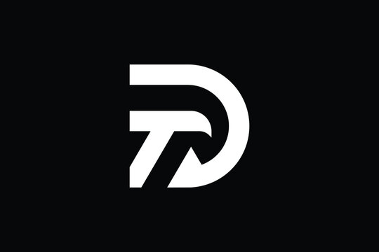 DT logo letter design on luxury background. TD logo monogram initials letter concept. DT icon logo design. TD elegant and Professional letter icon design on black background. D T TD DT