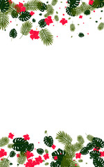 Yellow Plant Background White Vector. Strelitzia Paradise Card. Red Flora. Island Backdrop. Pink Fashion Texture.