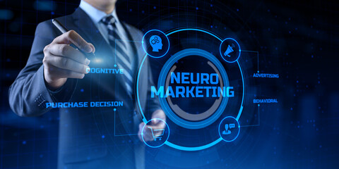 Fototapeta na wymiar Neuromarketing. Sales and advertising marketing strategy concept.