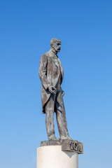 Statue of Tomas Garrigue Masaryk on Hradcany square near Prague Castle in Prague, Czech Republic