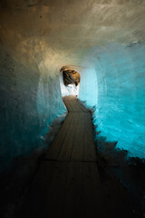 Tunnel du Glacier du Rhône.