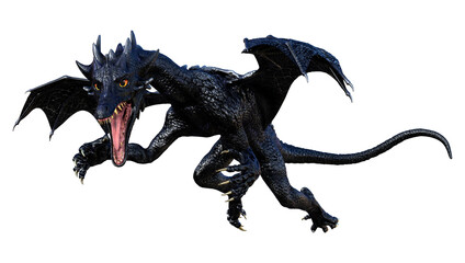 Fototapeta premium 3D Rendering Fairy Tale Dragon on White