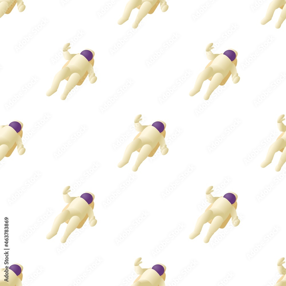 Poster astronaut in spacesuit pattern seamless background texture repeat wallpaper geometric vector